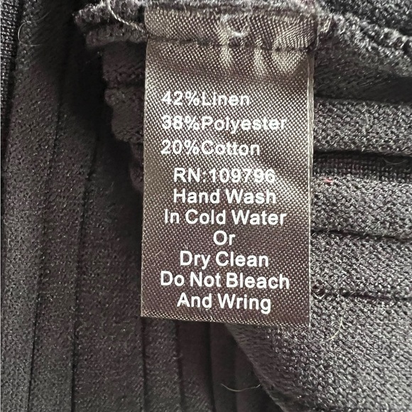 Pretty Angel Pleated Black Dress with Stretch - Size Small - Picture 10 of 10